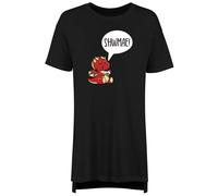 Shopagift Shwmae Sumae Day Women's Nightie Love Welsh Wales Dragon Night Shirt Black