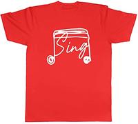 Shopagift Sing Music Lover Note Singing T-Shirt Gift Red