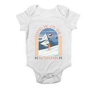 Shopagift Ski Skiing Baby Grow Vest Find me on the Mountain Bodysuit Boys Girls
