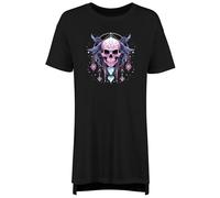 Shopagift Skull Dream Catcher Women's Nightie Crystal Pink Wing Gothic Night Shirt Black