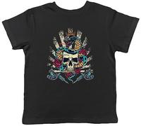 Shopagift Skull King Kids T-Shirt Tattoo Inked Snake Gothic Childrens Tee Gift Black