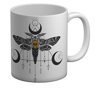Shopagift Skull Moth White 11oz Large Mug Cup
