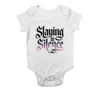 Shopagift Slaying in Silence Gothic Skull Head Baby Vest Bodysuit Boys Girls