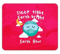 Shopagift Sleep Tight Earth Bright Earh Hour Mouse Mat Pad 24cm x 19cm