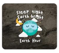 Shopagift Sleep Tight Earth Bright Earh Hour Mouse Mat Pad 24cm x 19cm