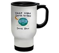 Shopagift Sleep Tight Earth Bright Earh Hour Travel Mug Stainless Steel 14oz Cup