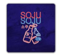 Shopagift Soju Korean Drink Beverage Spirit 2 Pack Coasters - 9cm x 9cm