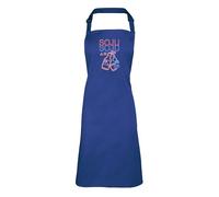 Shopagift Soju Korean Drink Beverage Spirit Adults Apron for Cooking Chef DIY Kitchen - Blue