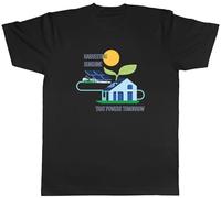 Shopagift Solar Power Mens T-Shirt Harvesting Sunshine That Powers Tomorrow Tee Black