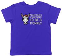 Shopagift Sometimes I Just Want to Be Donkey Animal Childrens Kids T-Shirt Gift