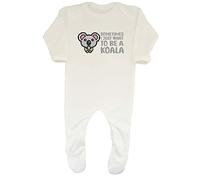 Shopagift Sometimes I Just Want to Be Kangaroo Animal Baby Grow Romper Suit Gift White