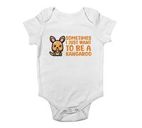 Shopagift Sometimes I Just Want to Be Kangaroo Animal Baby Grow Vest Bodysuit Gift