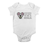 Shopagift Sometimes I Just Want To Be Koala Animal Baby Grow Vest Bodysuit Gift