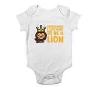 Shopagift Sometimes I Just Want To Be Lion Animal Baby Grow Vest Bodysuit Gift
