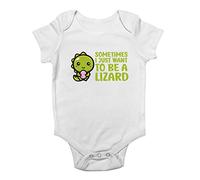Shopagift Sometimes I Just Want to Be Lizard Animal Baby Grow Vest Bodysuit Gift
