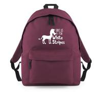 Shopagift Sort Us a Few White Stripes Backpack Rucksack 18 Litres Capacity - 42cm x 31cm x 21cm