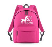 Shopagift Sort Us a Few White Stripes Backpack Rucksack 18 Litres Capacity - 42cm x 31cm x 21cm