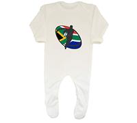 Shopagift South Africa Rugby Baby Grow Romper Suit White