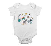 Shopagift Space Universe Baby Vest Out of This World Bodysuit Gift White