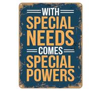 Shopagift Special Needs Special Powers Metal Poster Wall Tin Sign Man Cave Shed Bar Bedroom Home Kitchen - A3