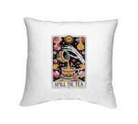 Shopagift Spill the Tea Tarot Card Gothic Skeleton Hand Cushion Cover Bedroom Lounge Accessory - 40cm x 40cm