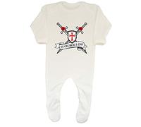Shopagift St George's Day Sword and Scroll Baby Romper White