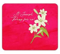 Shopagift St Joseph Day Pray for Us Lillies Mouse Mat Pad 24cm x 19cm