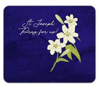 Shopagift St Joseph Day Pray for Us Lillies Mouse Mat Pad 24cm x 19cm