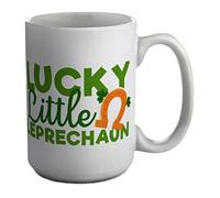 Shopagift St Patrick's Day Mug Lucky Little Leprechaun White 15oz Large Gift Cup