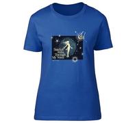 Shopagift Stardust Runs Through My Veins Space Universe Womens T-Shirt Ladies Tee Blue
