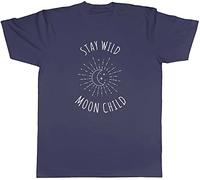 Shopagift Stay Wild Moon Child T-Shirt Gift Navy Blue
