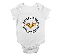 Shopagift Stolen a Pizza My Heart Baby Grow Vest Bodysuit White