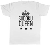 Shopagift Sudoku Queen Mens T-Shirt Board Game Puzzle Tee White