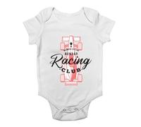 Shopagift Sunday Racing Club Baby Grow Vest Motor Race Driving Lap Circuit Bodysuit Boys Girls