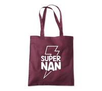 Shopagift Super Nan Superhero Hero Legend Mighty Grandma Tote Shopping Beach Bag 10 Litres Capacity - 42cm x 38cm