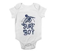 Shopagift Surf Boy Surfing Baby Vest Live to Surf Ocean Vibes Bodysuit Boys Girls
