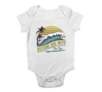 Shopagift Surfing Lover Baby Grow Vest Become One with the Sea Surfer Bodysuit Boys Girls