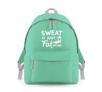 Shopagift Sweat Is Just Fat Crying Backpack Rucksack 18 Litres Capacity - 42cm x 31cm x 21cm