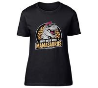 Shopagift T-Rex Dinosaur Womens T-Shirt Don't Mess with Mamasaurus Ladies Tee