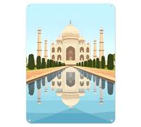 Shopagift Taj Mahal Agra India Dehli Metal Poster Wall Tin Sign Man Cave Shed Bar Bedroom Home Kitchen - A5