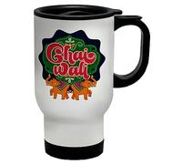 Shopagift Tea Chai Travel Mug Chai Wali Indian Elephants Gift Stainless Steel 14oz Cup