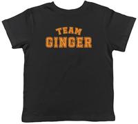 Shopagift Team Ginger Kids T-Shirt Ginger Redhead Hair Childrens Tee Boys Girls Black