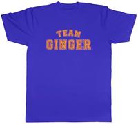 Shopagift Team Ginger Mens T-Shirt Ginger Redhead Hair Tee Blue