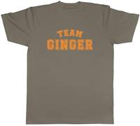 Shopagift Team Ginger Mens T-Shirt Ginger Redhead Hair Tee Grey