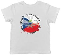 Shopagift Tennis Sports with Czech Republic Flag Childrens Kids T-Shirt Gift White