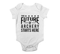 Shopagift The Future of Archery Starts Here Baby Grow Vest Bodysuit White