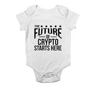 Shopagift The Future of Crypto Starts Here Baby Grow Vest Bodysuit White