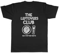 Shopagift The Leftovers Club Help Stop Food Waste Mens T-Shirt Tee Black