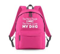 Shopagift The More People I Meet The More I Love My Dog Backpack Rucksack 18 Litres Capacity - 42cm x 31cm x 21cm