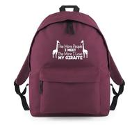 Shopagift The More People I Meet The More I Love My Giraffe Backpack Rucksack 18 Litres Capacity - 42cm x 31cm x 21cm